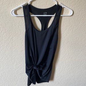 Black workout tank top